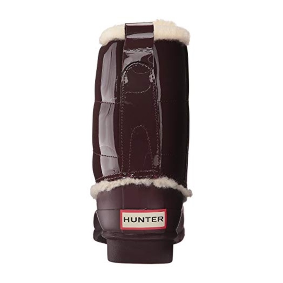 Hunter Original Patent Leather Lace Shearling Boot - Picture 3 of 7